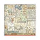 Stamperia Polyester Fabric 12"x 12" 4/Pkg - Art of Travelling