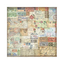 Stamperia Polyester Fabric 12"x 12" 4/Pkg - Art of Travelling