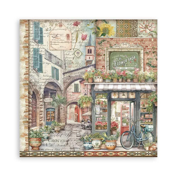 Stamperia Single-Sided Paper Pad 12"x 12" 22/Pkg - Art of Travelling^