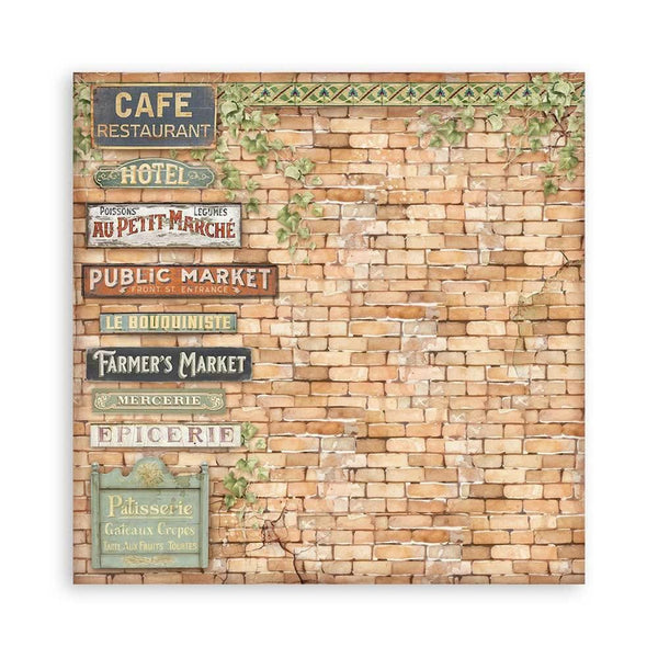 Stamperia Single-Sided Paper Pad 8"x 8" 22/Pkg - Art of Travelling