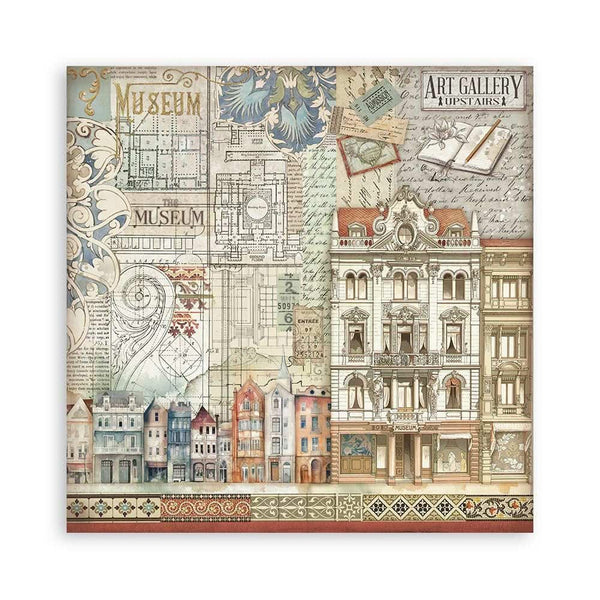 Stamperia Single-Sided Paper Pad 8"x 8" 22/Pkg - Art of Travelling