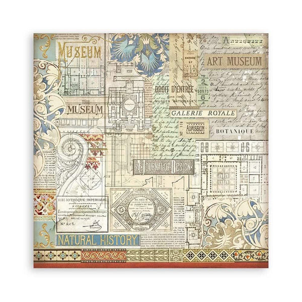 Stamperia Single-Sided Paper Pad 8"x 8" 22/Pkg - Art of Travelling
