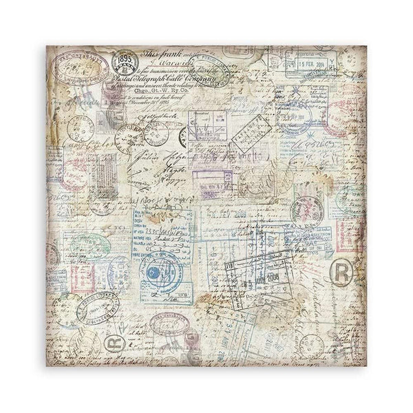 Stamperia Single-Sided Paper Pad 8"x 8" 22/Pkg - Art of Travelling