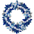 Bucilla Felt Wreath Applique Kit 15" Round Winter Blue Poinsettia
