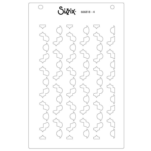 Sizzix A6 Stencil By Stacey Park 4/Pkg - Textures From Afar