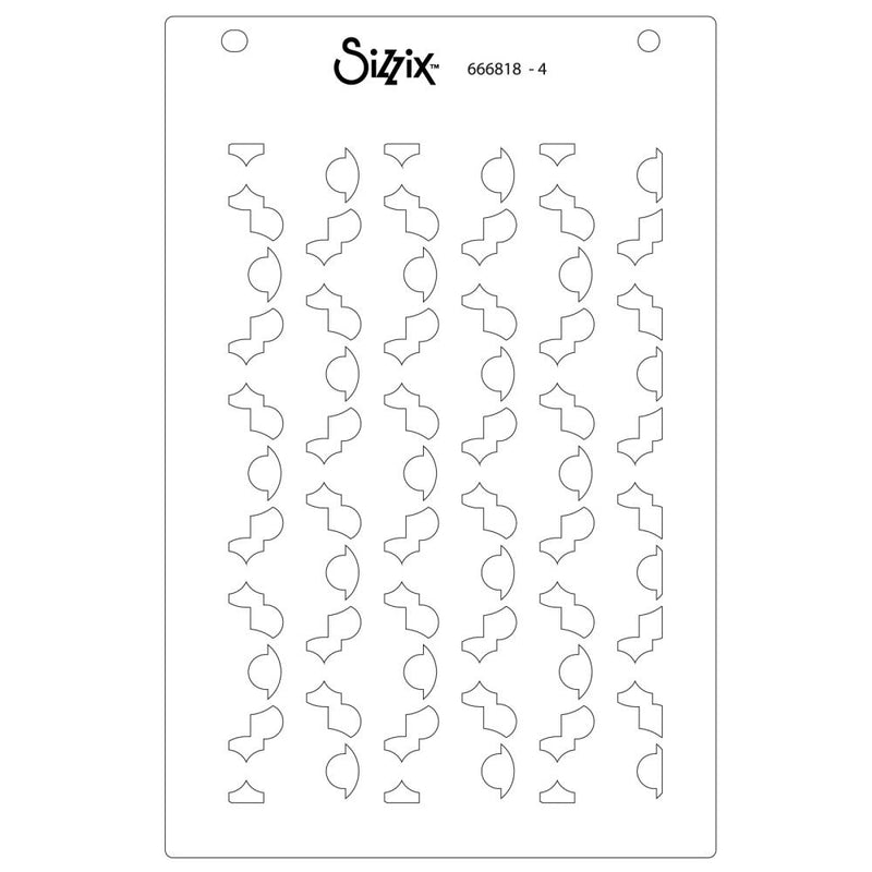 Sizzix A6 Stencil By Stacey Park 4/Pkg - Textures From Afar