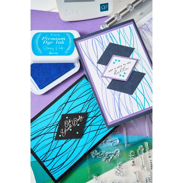 Sizzix A5 Clear Stamps W/Framelits Dies By Stacey Park 14/Pk - Creative Coordinations - Live Wire