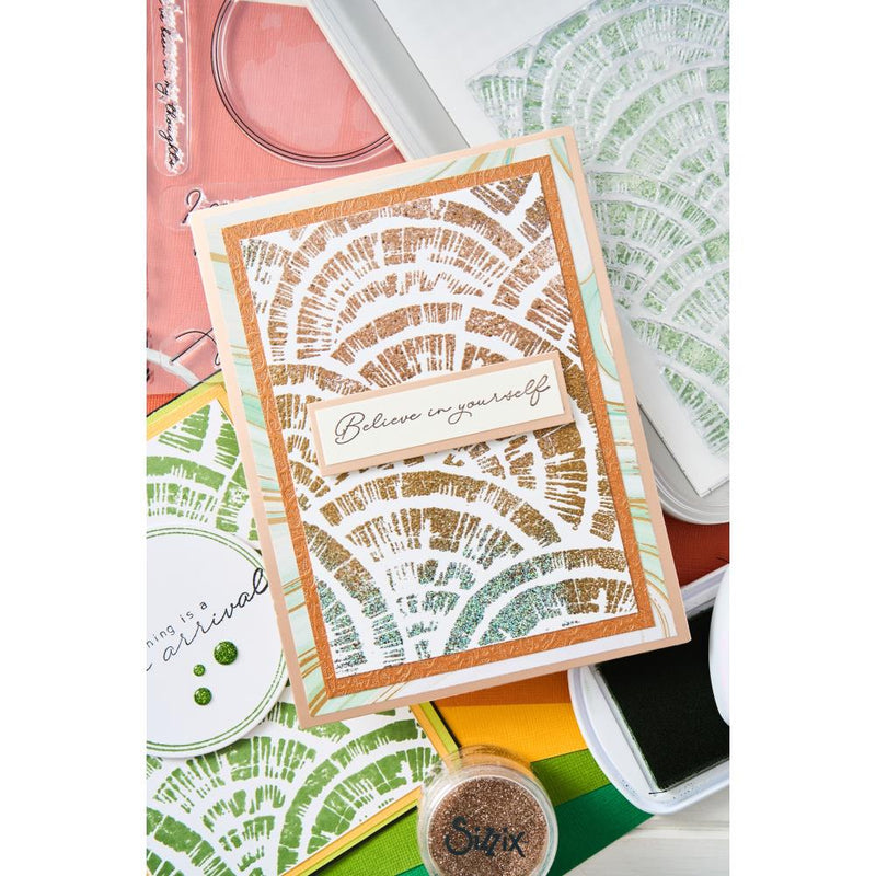 Sizzix A5 Clear Stamps W/Framelits Dies By Stacey Park 7/Pkg - Creative Coordinations, Radiance