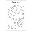 Sizzix A6 Stencil By Stacey Park 4/Pkg - Fragmented Floral