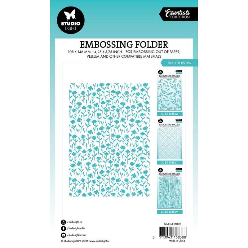 Studio Light Essentials Embossing Folder Nr. 28 Wild Flowers