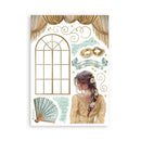 Stamperia A5 Washi Pad 8/Pkg - Masquerade