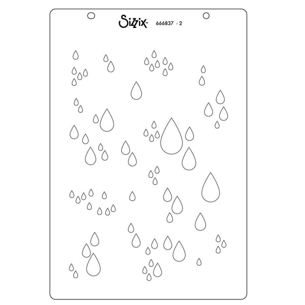 Sizzix A5 Clear Stamps Set by Stacey Park - Drip, Drip, Drop
