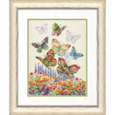 Dimensions Counted Cross Stitch Kit 10"X13" Floral Butterfly (14 Count)