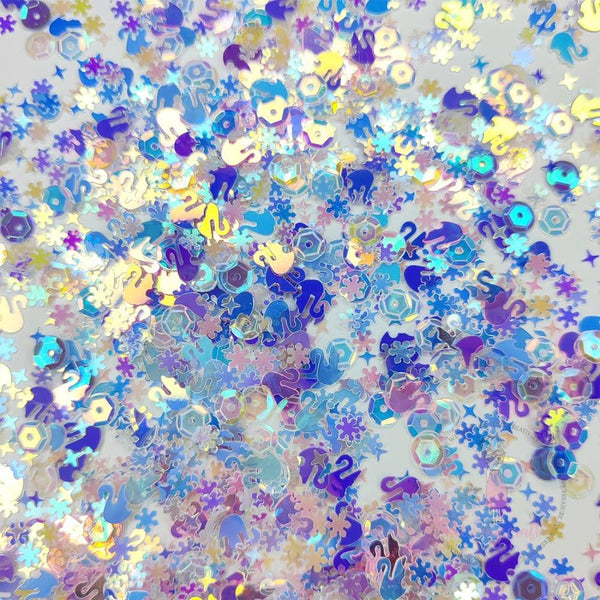 Dress My Craft Sequins 8gms Shining Swan Purple Mix