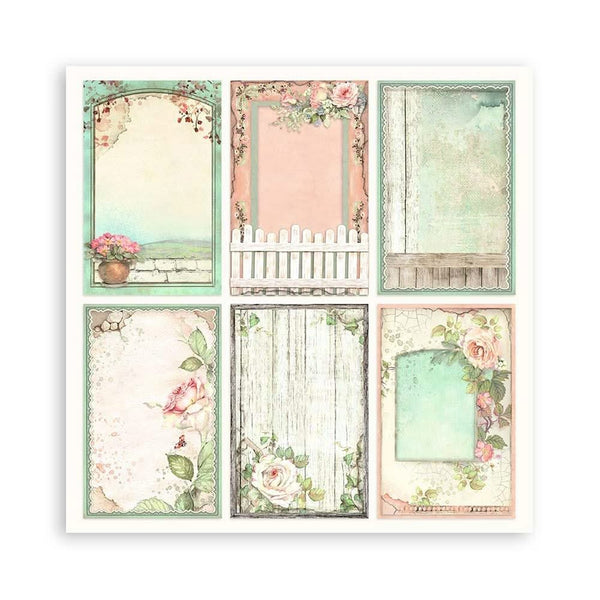 Stamperia Single-Sided Paper Pad 8"x 8" 22/Pkg - House of Roses