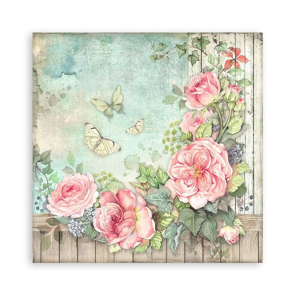 Stamperia Single-Sided Paper Pad 12"x 12" 22/Pkg - House of Roses
