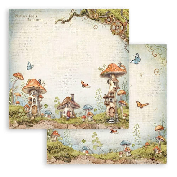 Stamperia Scrapbooking Pad 8"x 8" 10/Pkg - Hidden Grove
