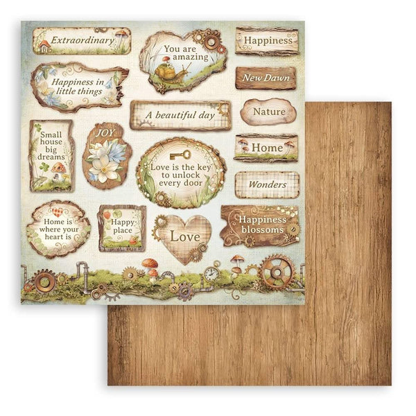 Stamperia Scrapbooking Pad 8"x 8" 10/Pkg - Hidden Grove