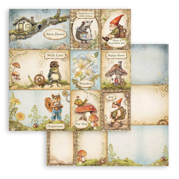 Stamperia Scrapbooking Pad 8"x 8" 10/Pkg - Hidden Grove
