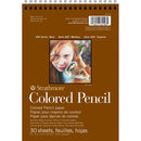 Strathmore 400 Series Coloured Pencil Pad 100lb 6"X8" Wirebound Top, 30 Sheets
