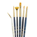 Princeton Real Value Golden Taklon Short Handle Brush Set 6/Pkg