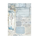 Stamperia Assorted Rice Paper Backgrounds A6 8/Sheets - Silent Sea^
