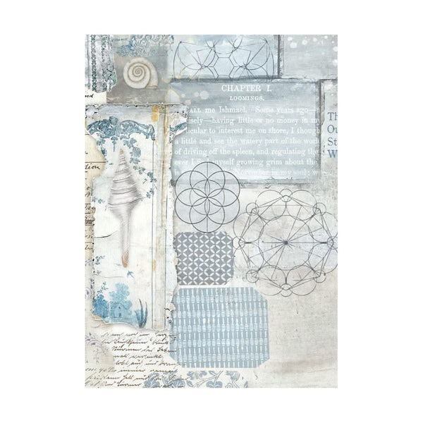 Stamperia Assorted Rice Paper Backgrounds A6 8/Sheets - Silent Sea^