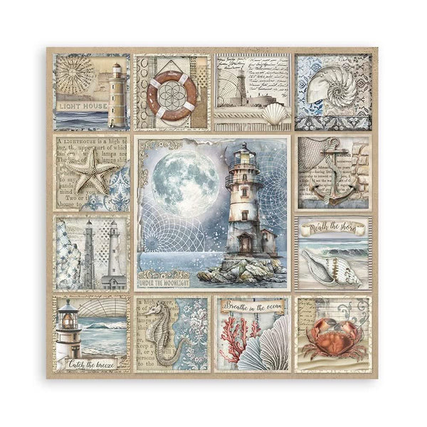 Stamperia Single-Sided Paper Pad 12"x 12" 22/Pkg - Silent Sea
