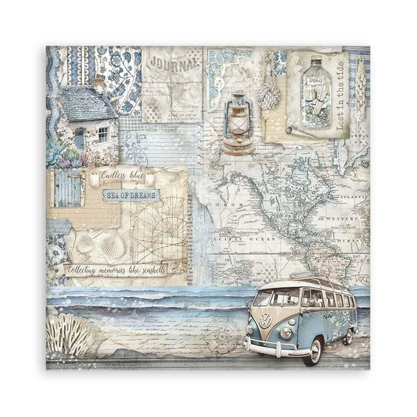 Stamperia Single-Sided Paper Pad 12"x 12" 22/Pkg - Silent Sea
