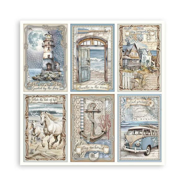 Stamperia Single-Sided Paper Pad 12"x 12" 22/Pkg - Silent Sea