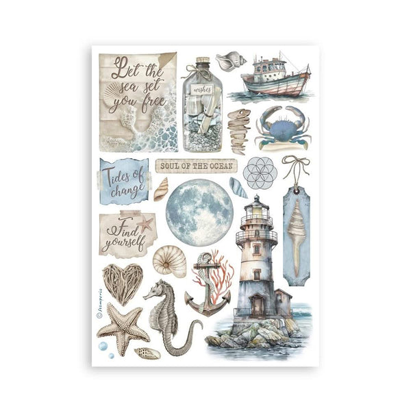 Stamperia A5 Washi Pad 8/Pkg - Silent Sea