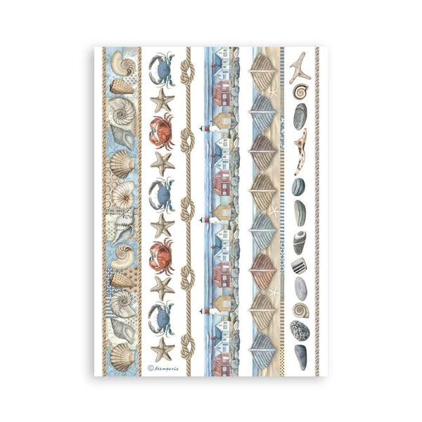 Stamperia A5 Washi Pad 8/Pkg - Silent Sea