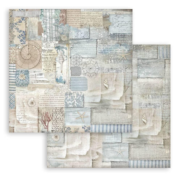 Stamperia Backgrounds Double-Sided Paper Pad 8"x 8" 10/Pkg - Silent Sea