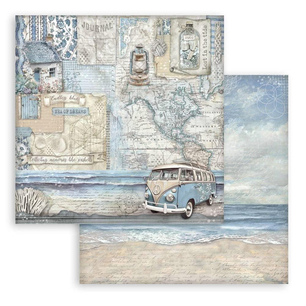 Stamperia Scrapbooking Pad 12"x 12" 10/Pkg - Silent Sea