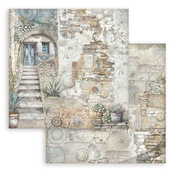 Stamperia Scrapbooking Pad 12"x 12" 10/Pkg - Silent Sea