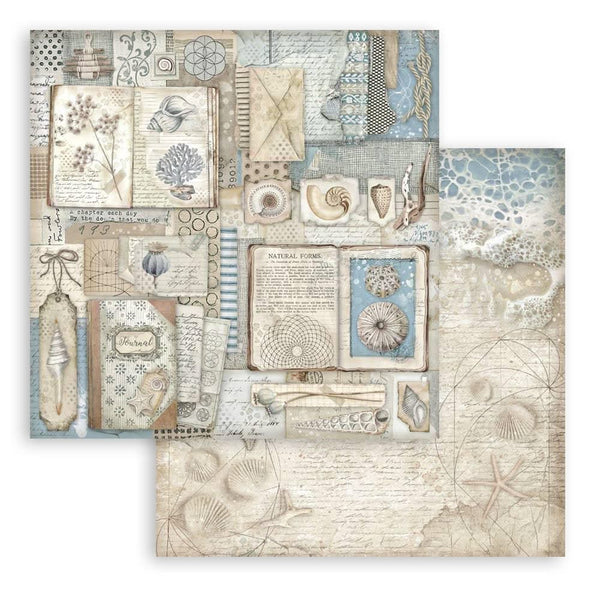 Stamperia Scrapbooking Pad 12"x 12" 10/Pkg - Silent Sea