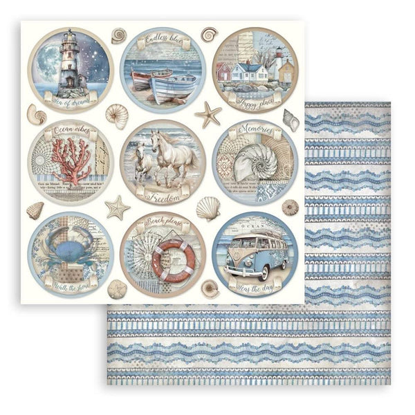 Stamperia Scrapbooking Pad 12"x 12" 10/Pkg - Silent Sea
