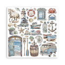 Stamperia Scrapbooking Pad 12"x 12" 10/Pkg - Silent Sea