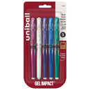 Uni-Ball Signo Metallic Bold Point Gel Impact Pens 5/Pkg Assorted Colours