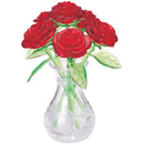 BePuzzled 3D Crystal Puzzle Red Roses In Vase