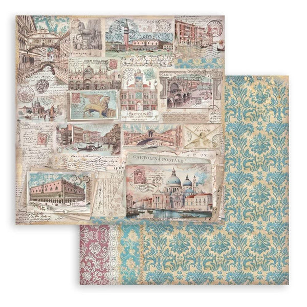 Stamperia Scrapbooking Pad 8"x 8" 10/Pkg - Venice City of Art