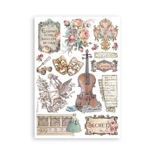 Stamperia A5 Washi Pad 8/Pkg - Venice City of Art