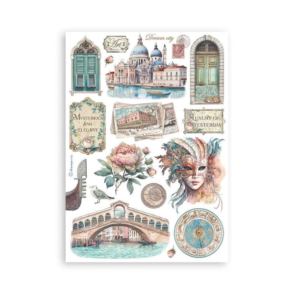 Stamperia A5 Washi Pad 8/Pkg - Venice City of Art