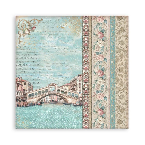 Stamperia Single-Sided Paper Pad 12"x 12" 22/Pkg - Venice City of Art^
