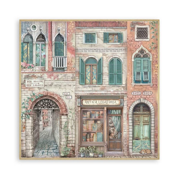 Stamperia Single-Sided Paper Pad 12"x 12" 22/Pkg - Venice City of Art^