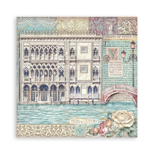 Stamperia Single-Sided Paper Pad 12"x 12" 22/Pkg - Venice City of Art^