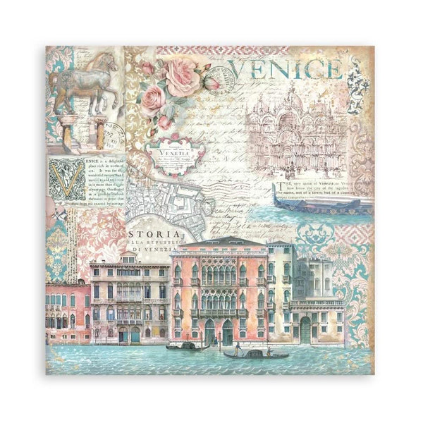 Stamperia Single-Sided Paper Pad 12"x 12" 22/Pkg - Venice City of Art^