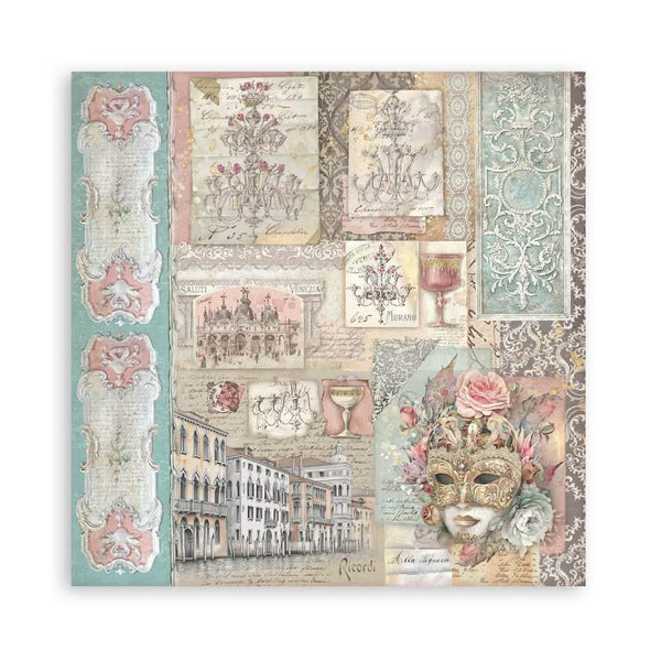 Stamperia Single-Sided Paper Pad 12"x 12" 22/Pkg - Venice City of Art^