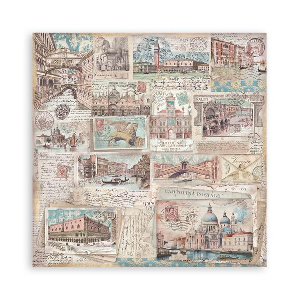 Stamperia Single-Sided Paper Pad 12"x 12" 22/Pkg - Venice City of Art^