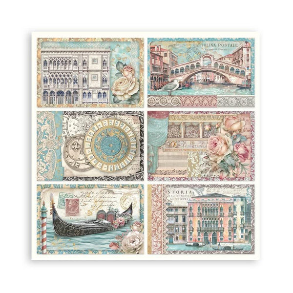 Stamperia Single-Sided Paper Pad 12"x 12" 22/Pkg - Venice City of Art^